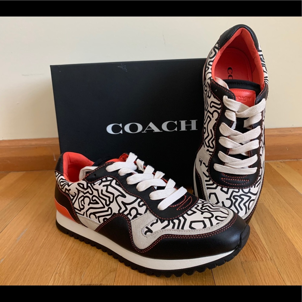 Coach Sneakers - Size 10D -Keith Haring RARE - NEW